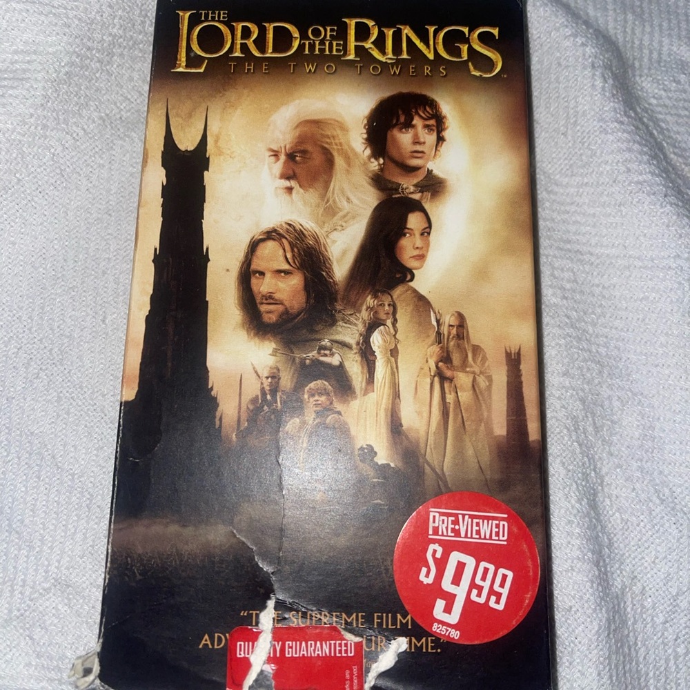The Lord of the Rings: The Two Towers VHS tape